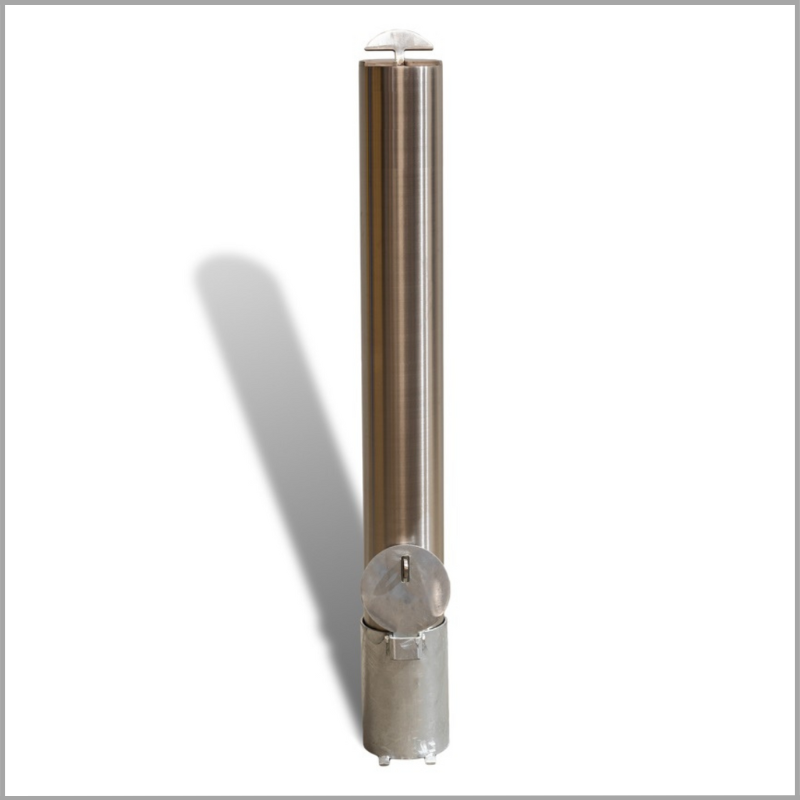 Removable Inground Bollard Stainless Steel 140mm (Sleeve Lock)