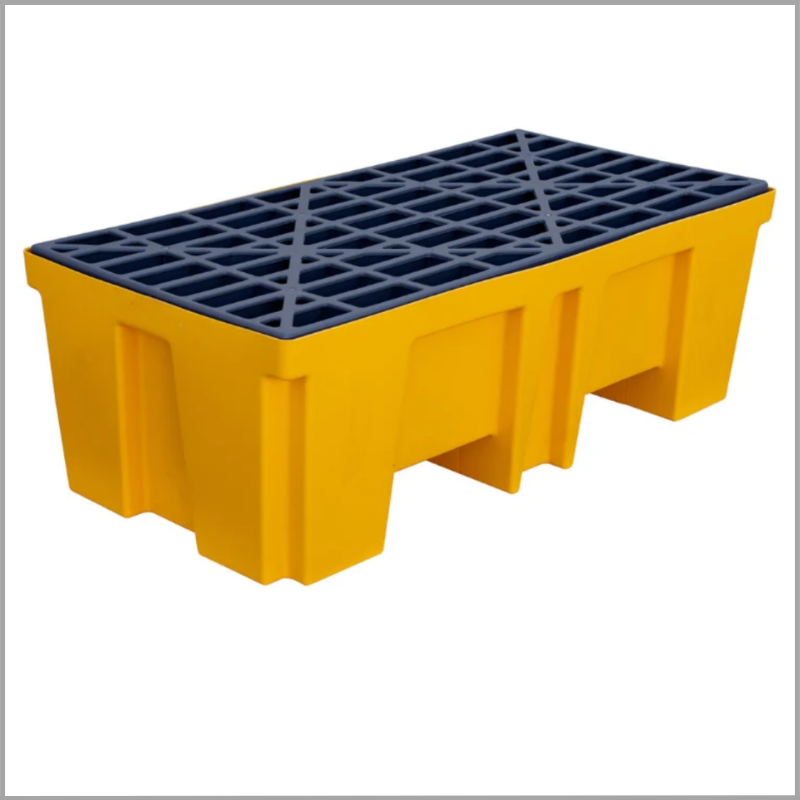 Premium 2 Drum Bunded Pallet with DRAIN