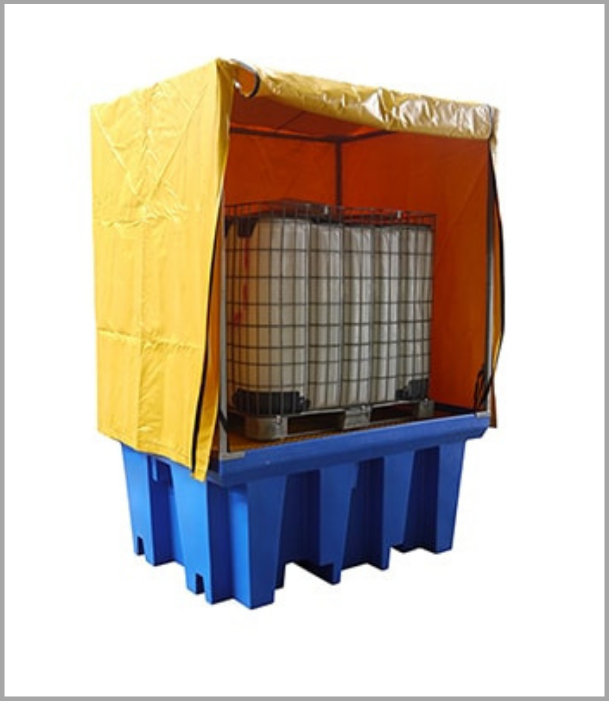 PVC Cover & Galv Frame to suit Single IBC Bunded Pallets
