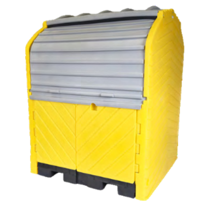Ultra-Hard Top 4 Drum Plus Spill Pallet – 283L