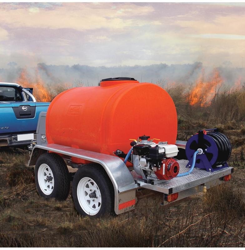 2,000Ltr Trailer Mounted Fire-Fighting Package 7HP Diesel Electric Start