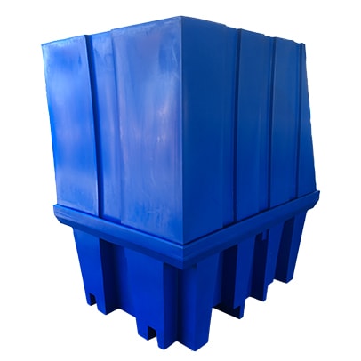 Single IBC bunded pallet poly shroud